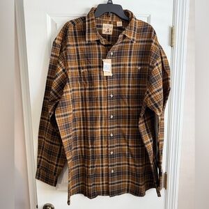 NWT Men’s 2XLT Casual Plaid Shirt